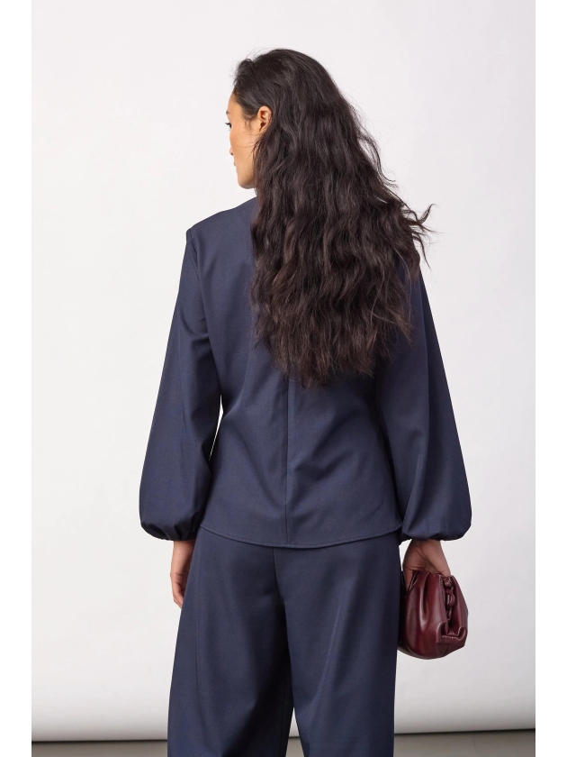 Co Couture LunaCC Tie Blouse Navy
