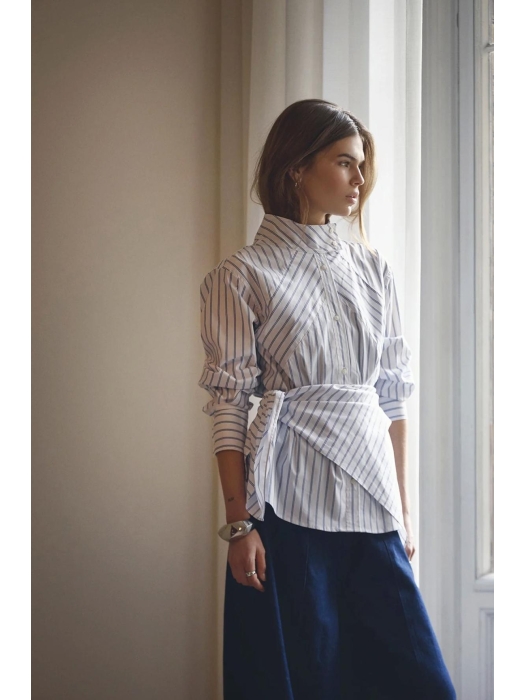 Co Couture SomoCC Stripe Scarf White