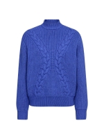 Co Couture RowCC Rib Cable Knit New Blue