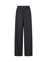 Co Couture EloraCC Check Barrel Pant Dark Grey