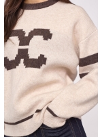 Co Couture RowCC Coco Logo Knit Creme