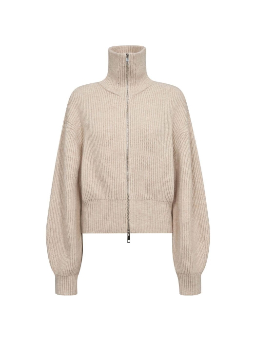 Co Couture RowCC Zip Knit Cardigan 10003 Creme
