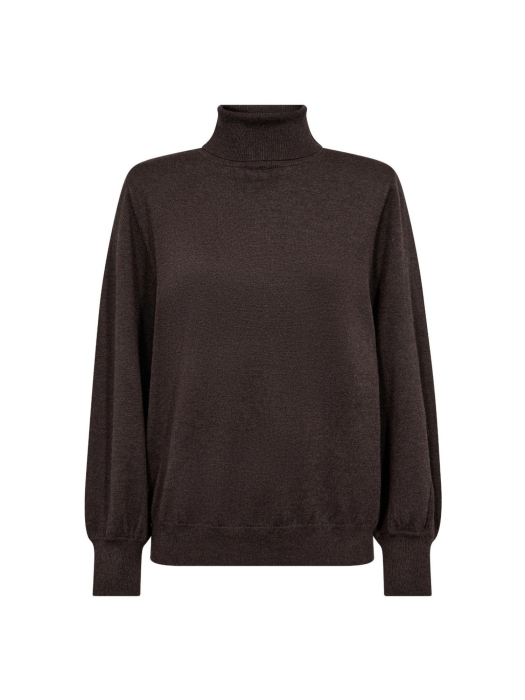 Co Couture CoryCC Padded Roll-Neck Knit Dark Brown