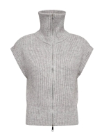 Co Couture RowCC Zip Knit Vest Grey Melange