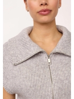 Co Couture RowCC Zip Knit Vest Grey Melange