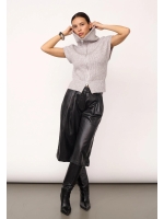 Co Couture RowCC Zip Knit Vest Grey Melange