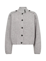 Co Couture RowCC Utility Cardigan Grey Melange