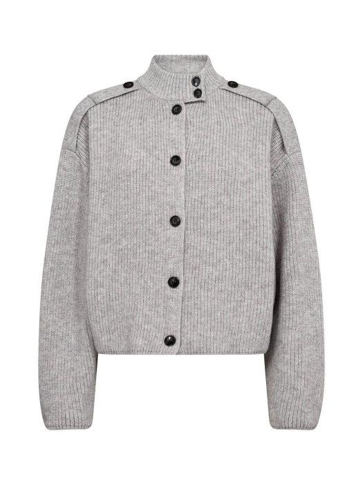 Co Couture RowCC Utility Cardigan Grey Melange