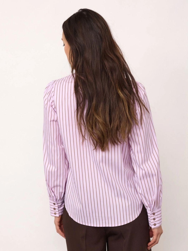 Co Couture SigridCC Stripe Shirt 35006 Rosebloom