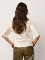 Co Couture 43013 ZengaCC Tee O-Neck 10040 Pearl - Olive