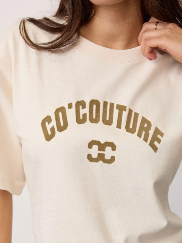 Co Couture 43013 ZengaCC Tee O-Neck 10040 Pearl - Olive