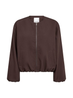 Co Couture LunaCC Balloon Zip  Jacket Dark Brown
