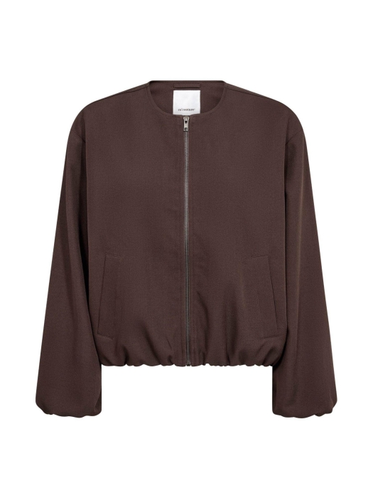 Co Couture LunaCC Balloon Zip  Jacket Dark Brown