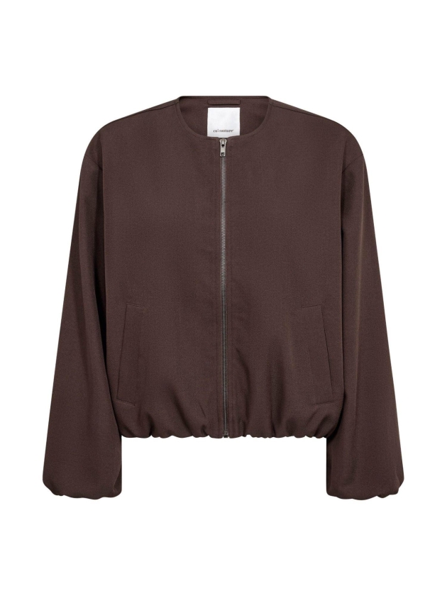 Co Couture LunaCC Balloon Zip  Jacket Dark Brown