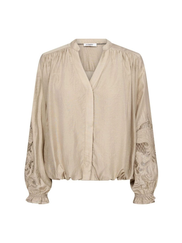 Co Couture DelinCC Balloon Emb Shirt Mink