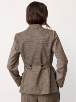 Co Couture VeyaCC Check Fitted Blazer Brown