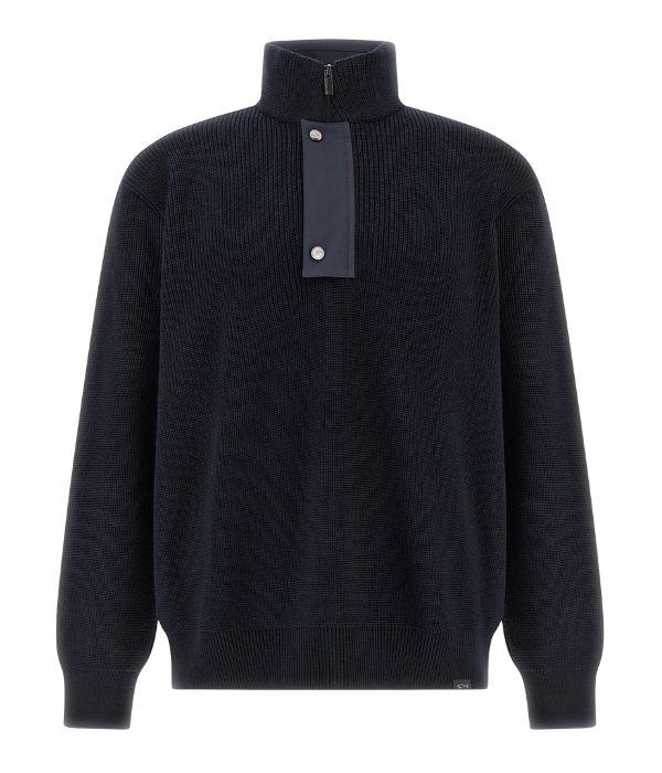 Paul and Shark Tech wool half zip sweater 050 Navy