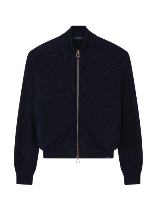 Paul and Shark Tech wool full zip sweater 50E Dark blue