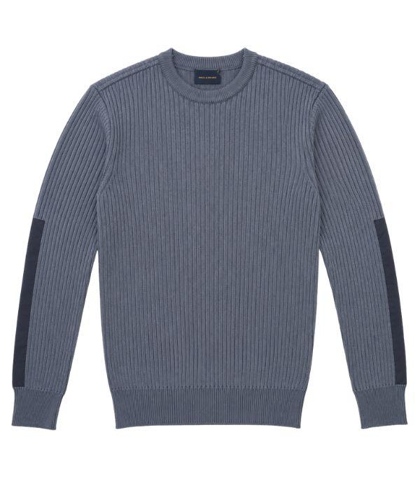 Paul and Shark Tech wool crewneck typhoon 635 Bleu