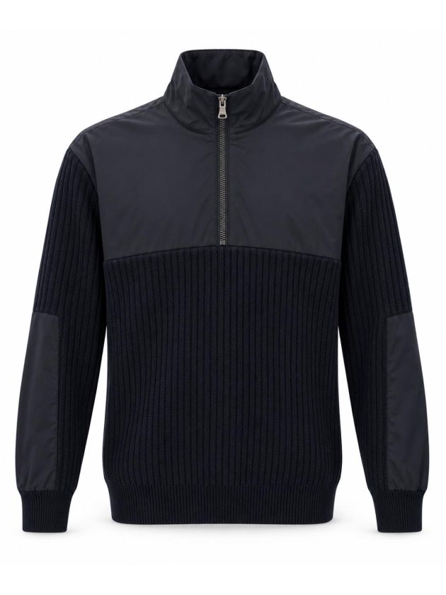 Paul and Shark Tech wool half zip with Dynam 050 Navy