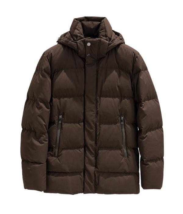 Paul and Shark Typhoon platinum long down jacket 306 Brown
