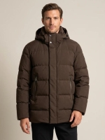 Paul and Shark Typhoon platinum long down jacket 306 Brown
