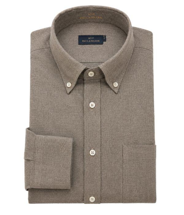 Paul and Shark Flannel shirt button down 128 Brown