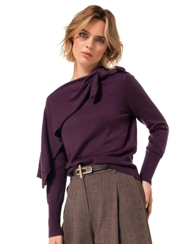 Caroline Biss Pull lange  mouw 05 Plum