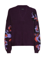 Caroline Biss Pullover 05 Plum multi