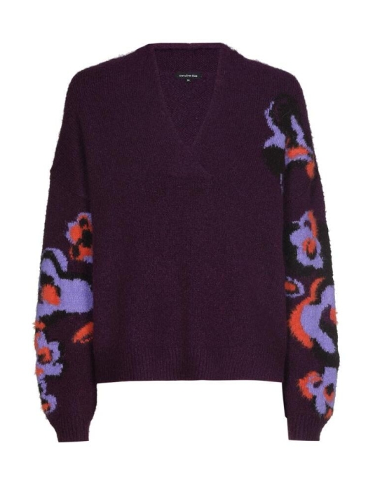 Caroline Biss Pullover 05 Plum multi