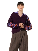 Caroline Biss Pullover 05 Plum multi