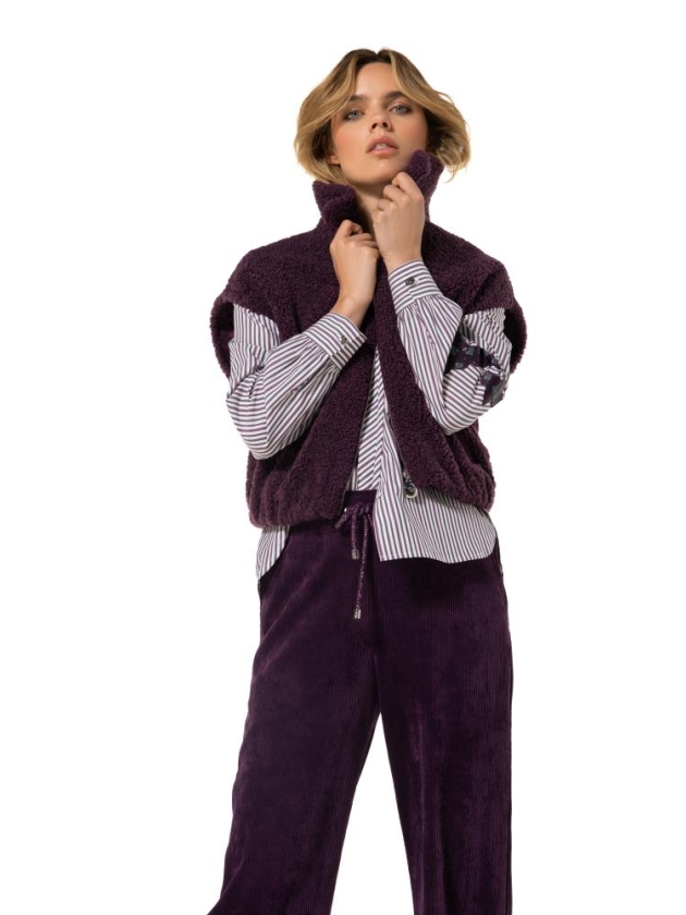 Caroline Biss Bodywarmer faux 05 Plum