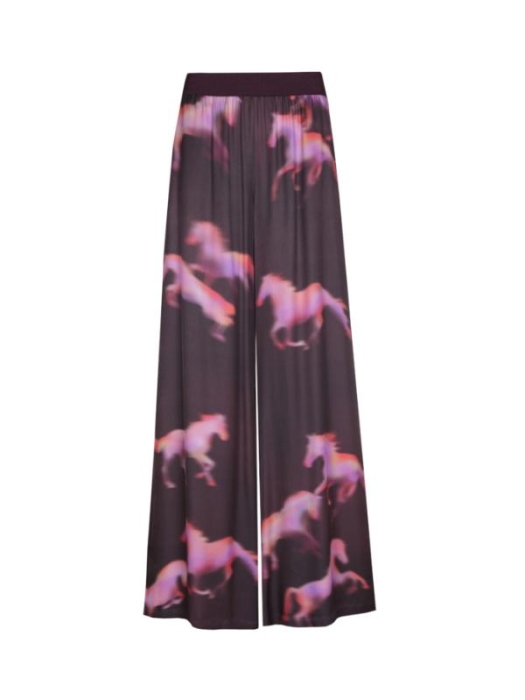 Caroline Biss Broek bedrukt 05 Plum multi