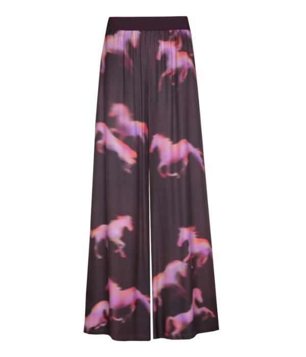 Caroline Biss Broek bedrukt 05 Plum multi