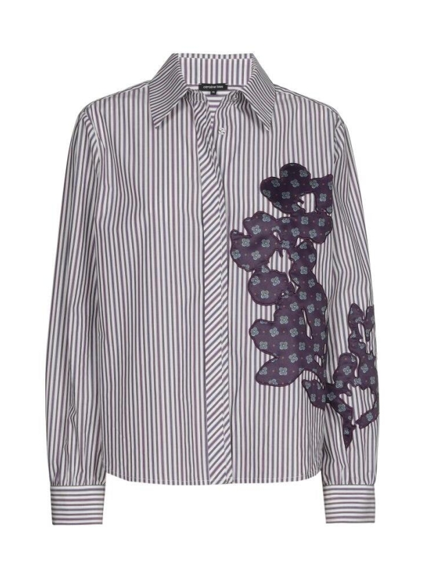 Caroline Biss Blouse gestreept broderie 05 Multi colour