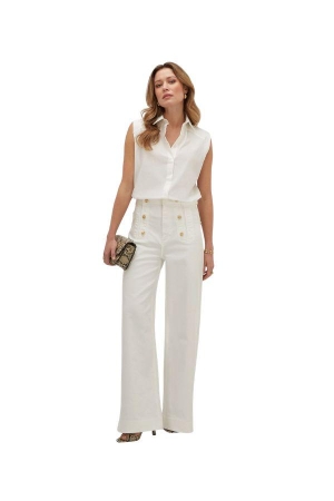 Josh V RUMO high-waisted wide leg jeans 441 light ecru