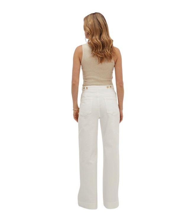 Josh V RUMO high-waisted wide leg jeans 441 light ecru