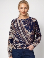 Monari Pullover 788 Classic navy gemusstert