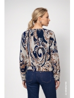 Monari Pullover 788 Classic navy gemusstert