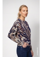 Monari Pullover 788 Classic navy gemusstert