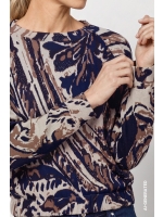 Monari Pullover 788 Classic navy gemusstert