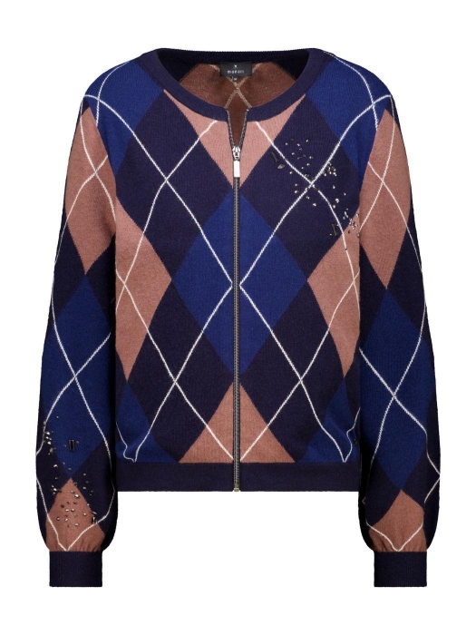 Monari Jacke 788 Classic navy gemusstert