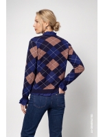 Monari Jacke 788 Classic navy gemusstert