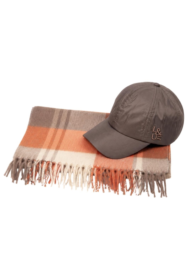 Leo en Ugo HAT/SCARF KHBS030 BROWN COMBO