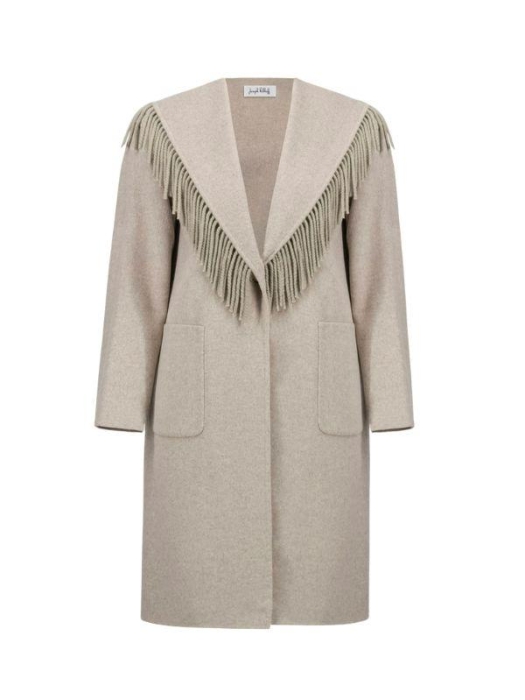 Joseph Ribkoff LDS Coat 37 Oatmeal