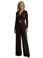 Joseph Ribkoff LDS Jumpsuit 3799 Mocha