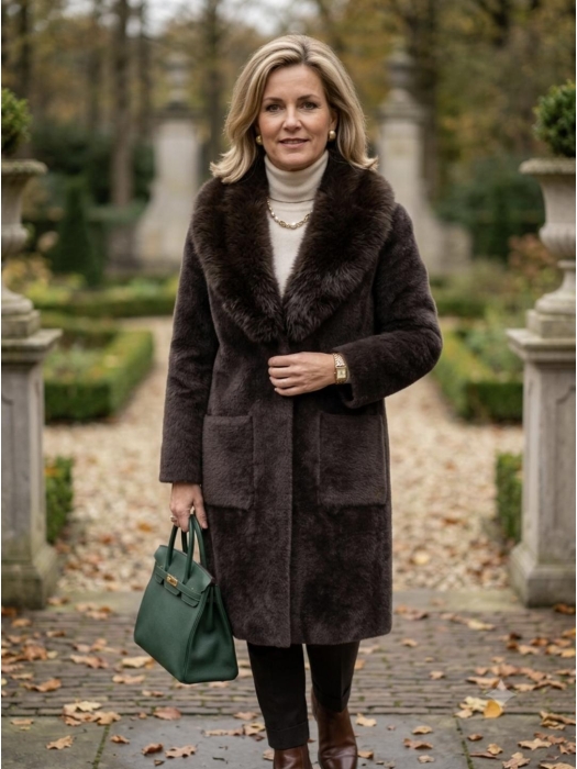 Joseph Ribkoff LDS Coat 3799 Mocha