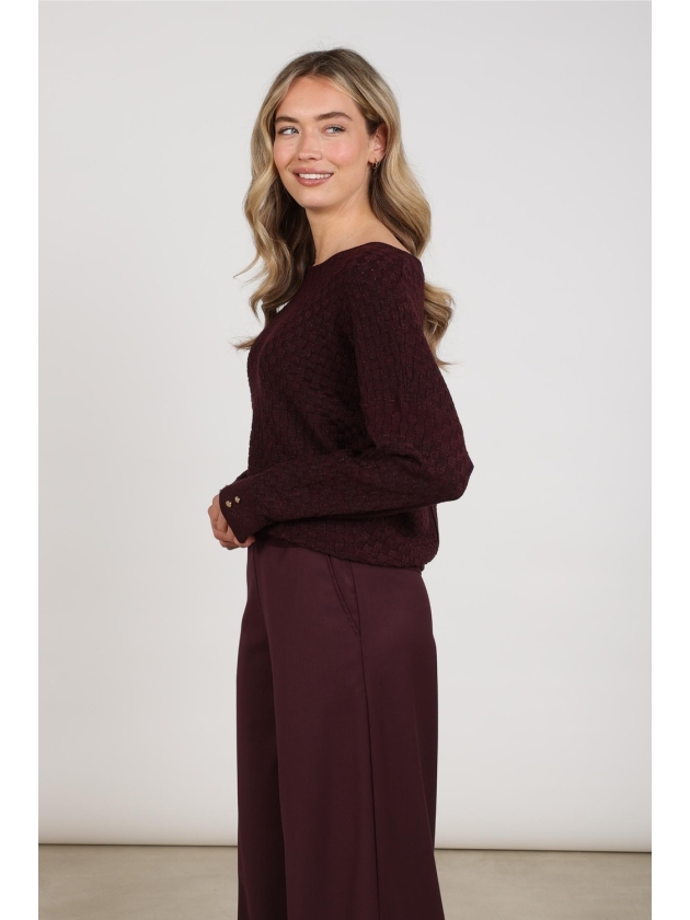 NUKUS Kento Top Lurex 333 cherry