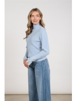 NUKUS Sylvia Pullover Lurex 46 sky
