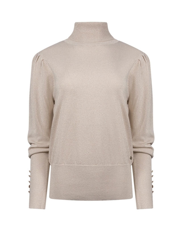 NUKUS Sylvia Pullover Lurex 9 sand